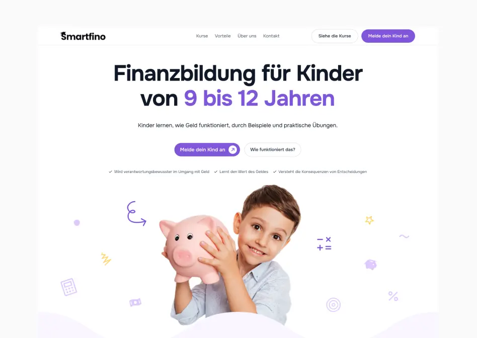 Eine Website, die Eltern überzeugt, und 20 Kurse in 2 Monaten verkauft.
